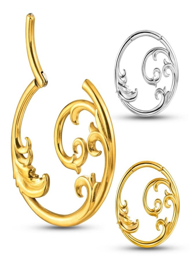 Earblity 1 Pair ear weight Waves gauges 22gram for ear lobe in 4mm/6g Ear Tunnels Plugs 316 Stainless Steel Gold Earrings Weight Plugs Hypoallergenic expander Piercing Body Jewelry - Image 1
